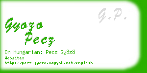 gyozo pecz business card